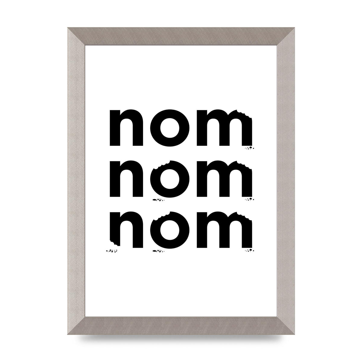Nom Nom Nom" Art For The Home - A4 framed