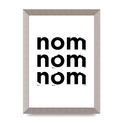 Nom Nom Nom" Art For The Home - A4 framed