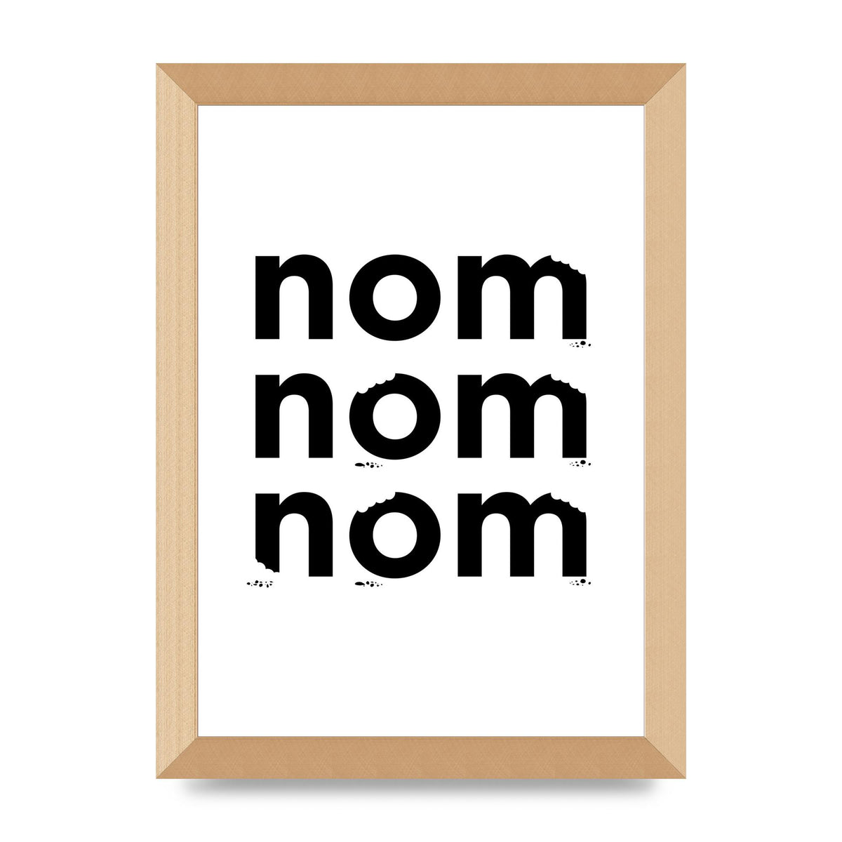 Nom Nom Nom" Art For The Home - A4 framed