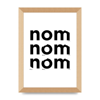 Nom Nom Nom" Art For The Home - A4 framed