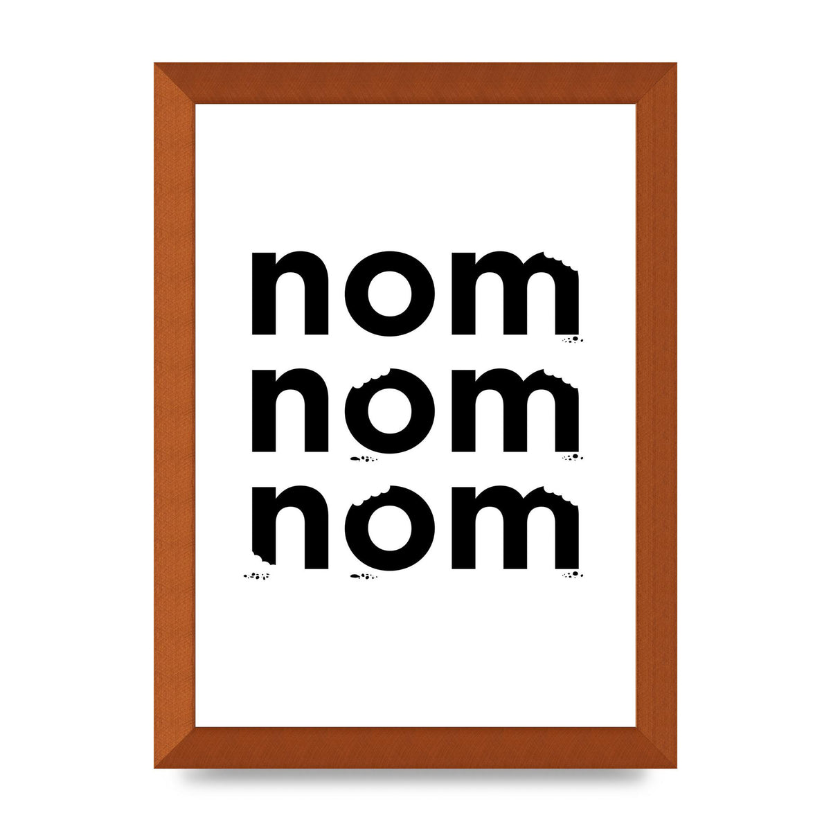 Nom Nom Nom" Art For The Home - A4 framed