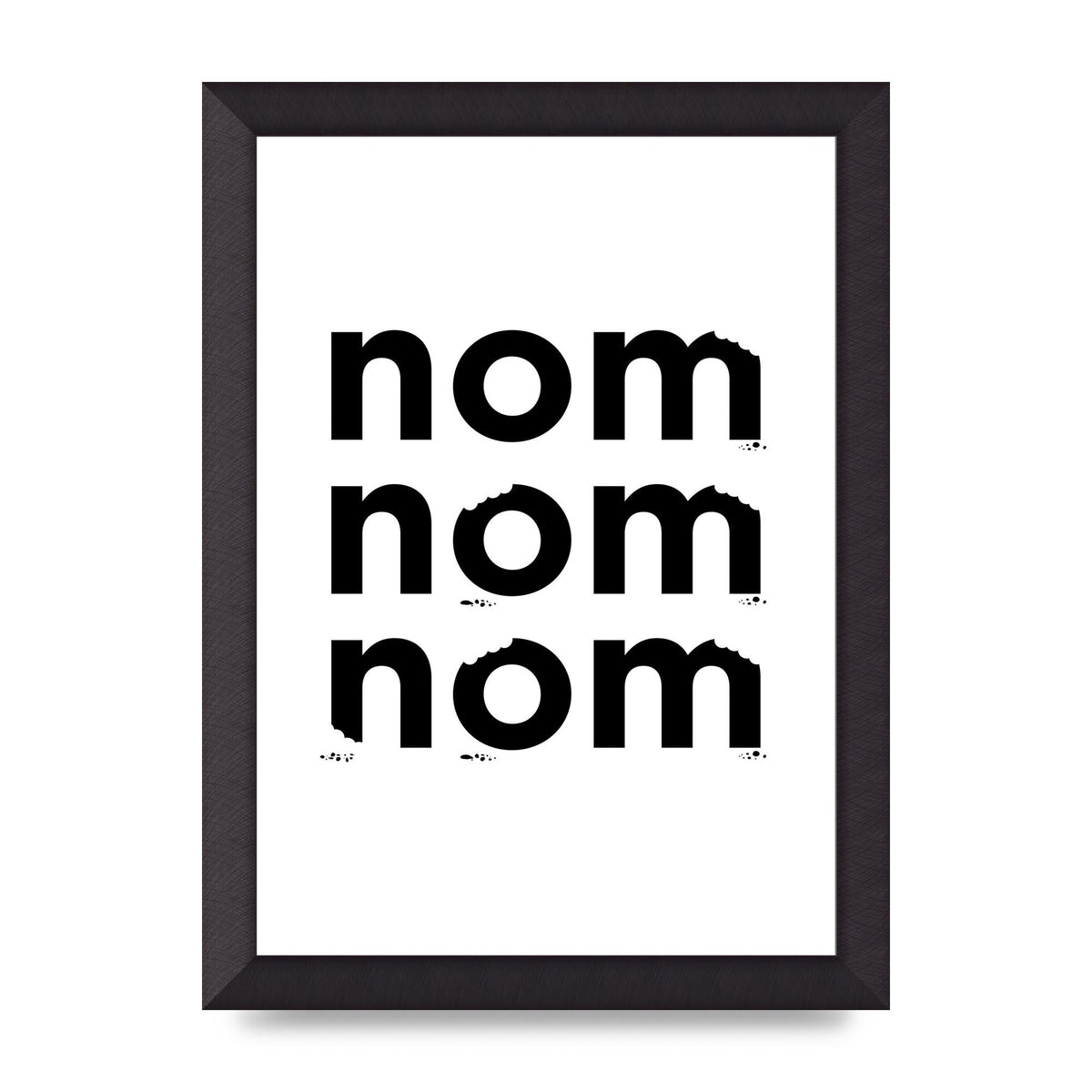 Nom Nom Nom" Art For The Home - A4 framed