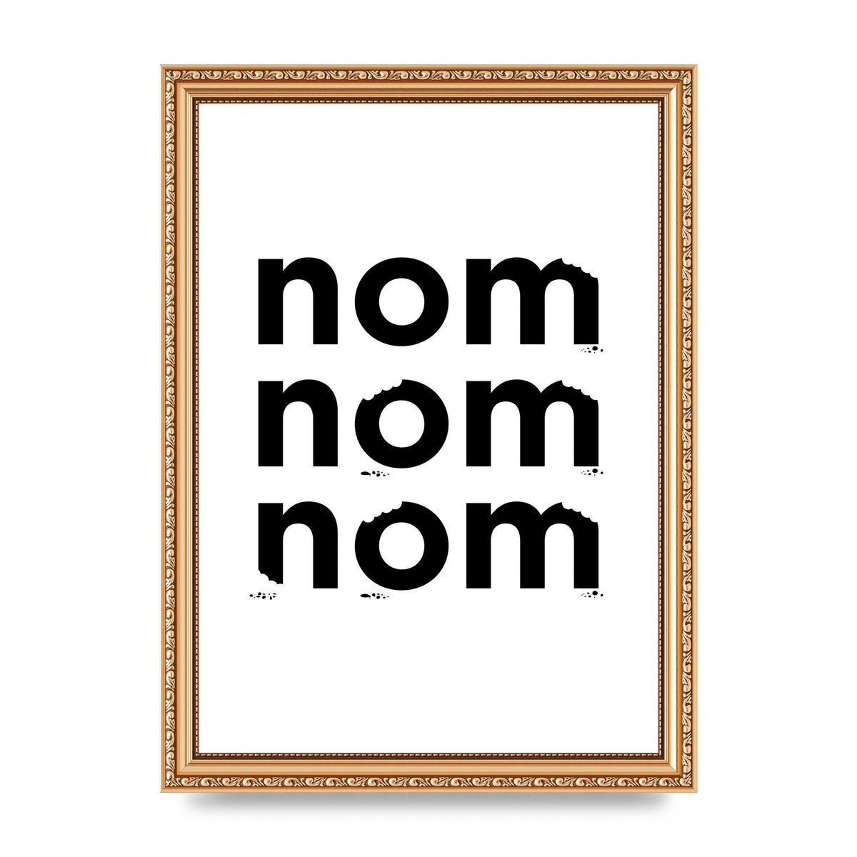 Nom Nom Nom" Art For The Home - A4 framed