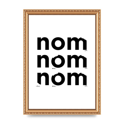 Nom Nom Nom" Art For The Home - A4 framed