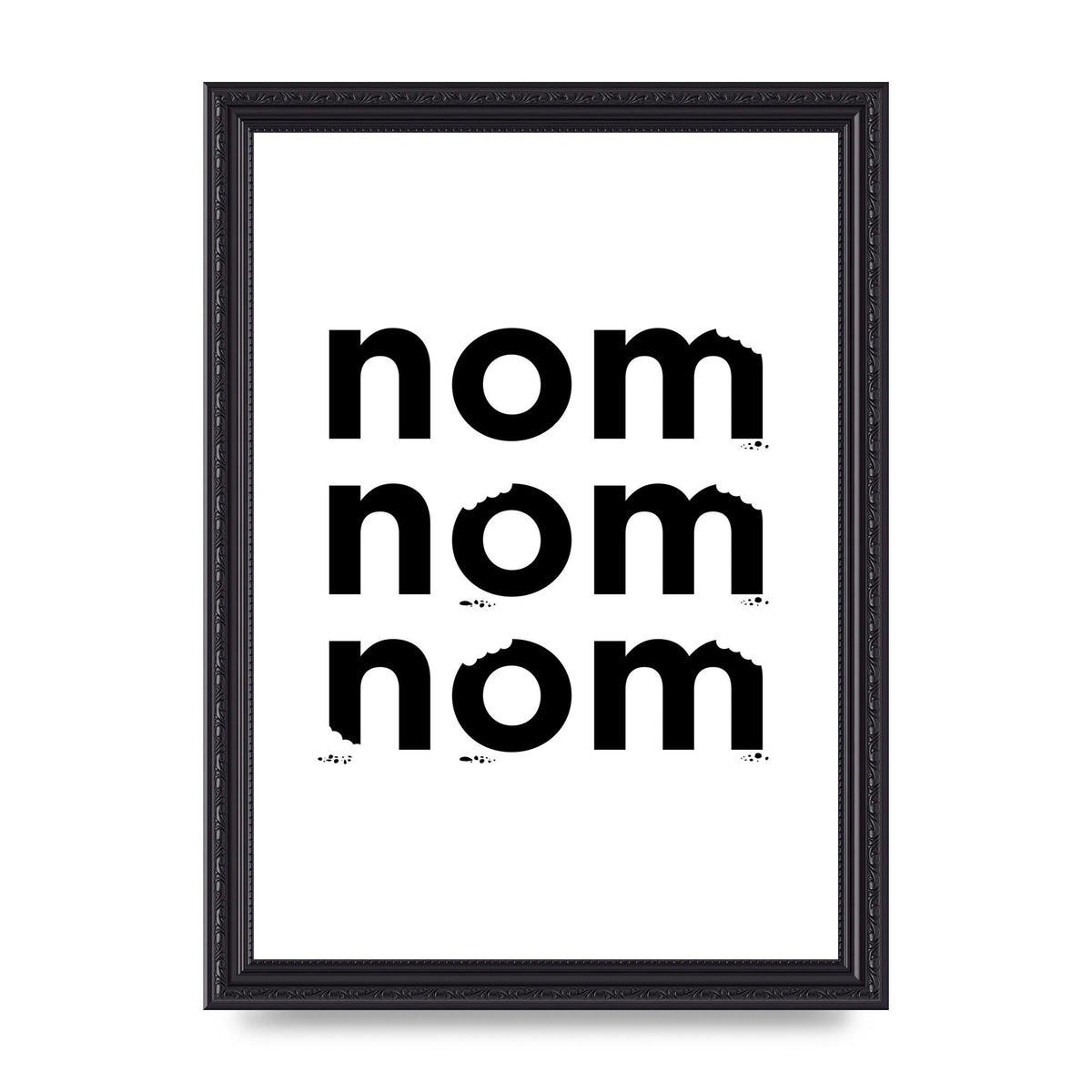 Nom Nom Nom" Art For The Home - A4 framed