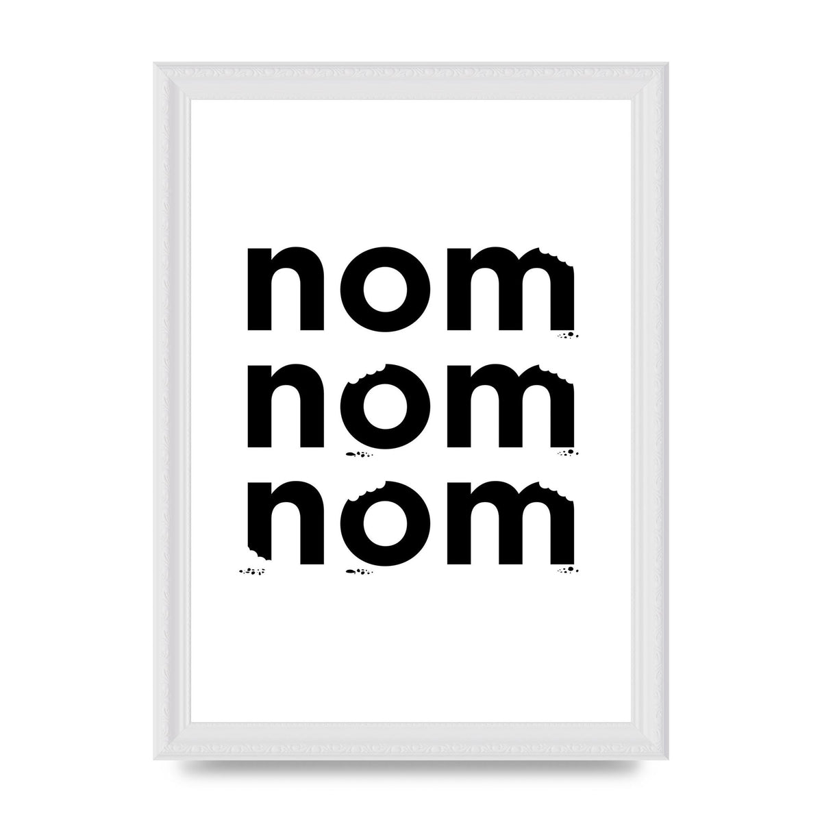 Nom Nom Nom" Art For The Home - A4 framed