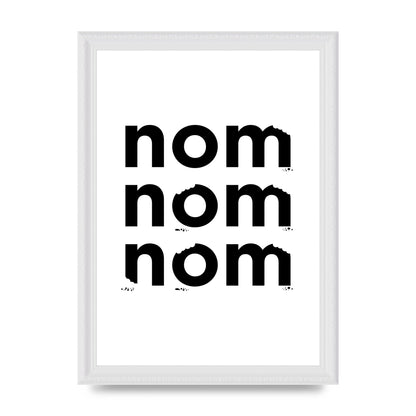 Nom Nom Nom" Art For The Home - A4 framed