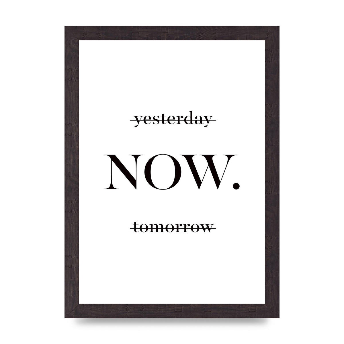 Now" Printed Poster - A4 framed