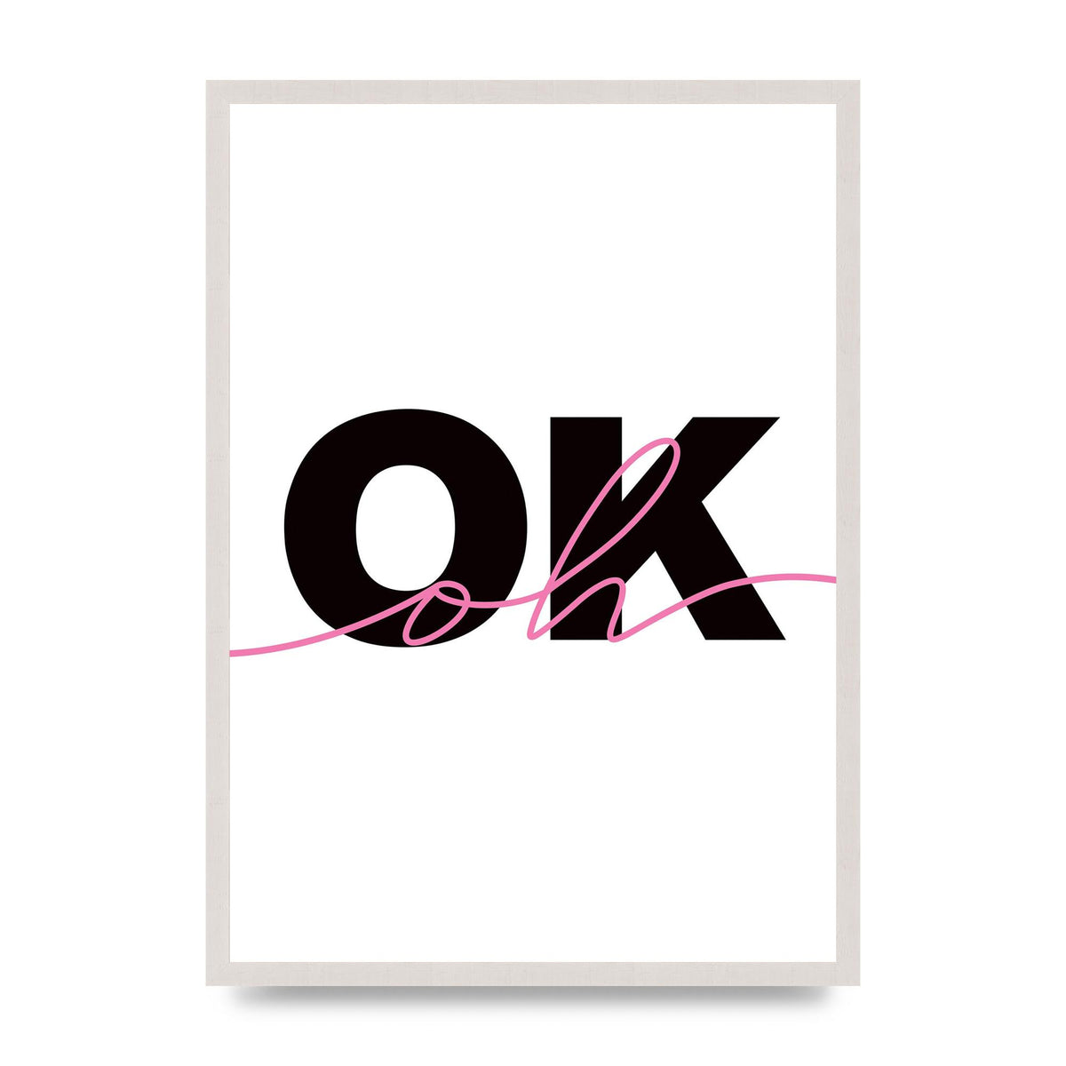 Oh Ok" Wall Art - A2 framed
