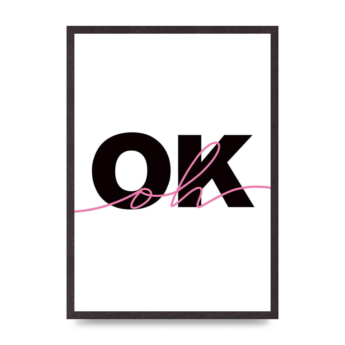 Oh Ok" Wall Art - A2 framed