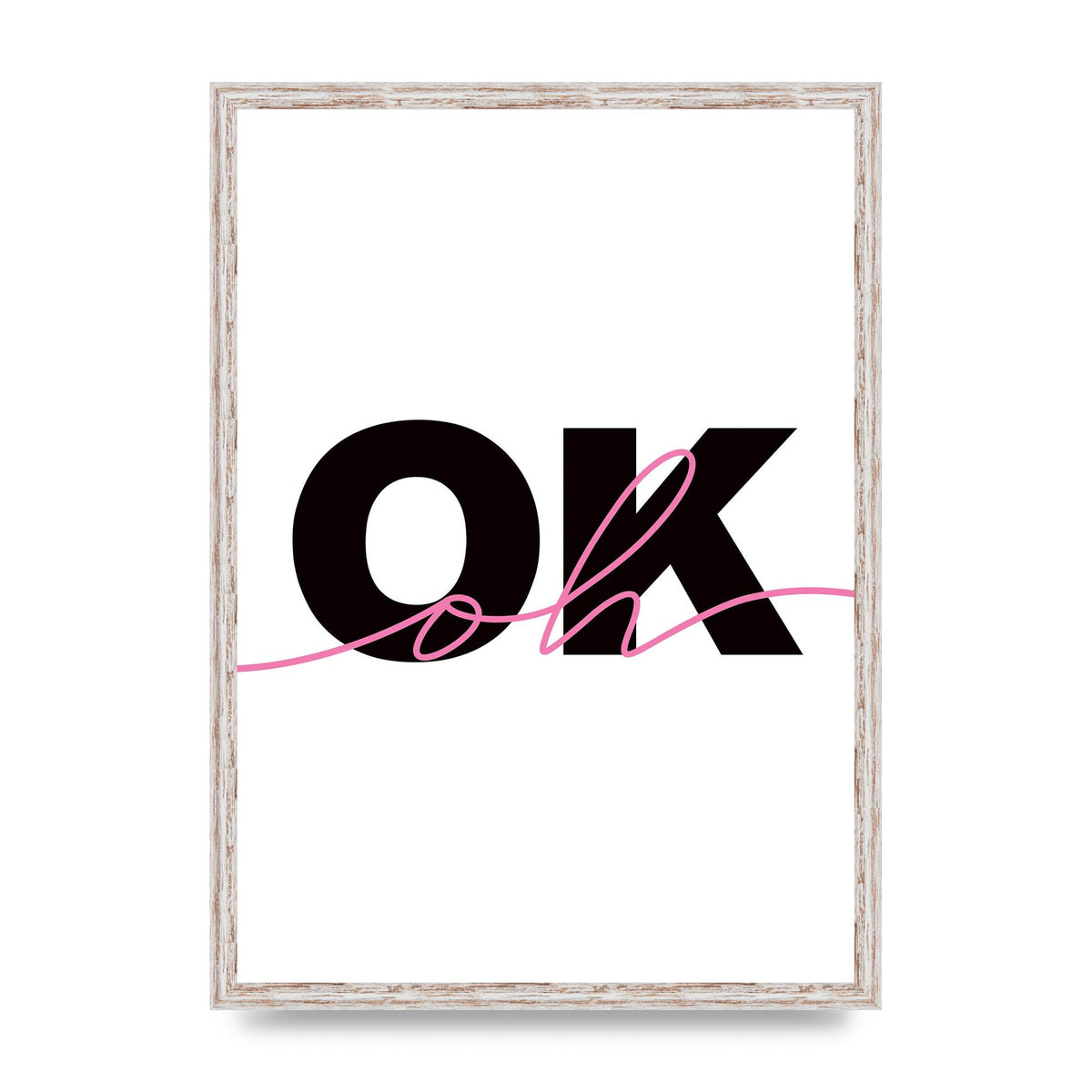 Oh Ok" Wall Art - A2 framed