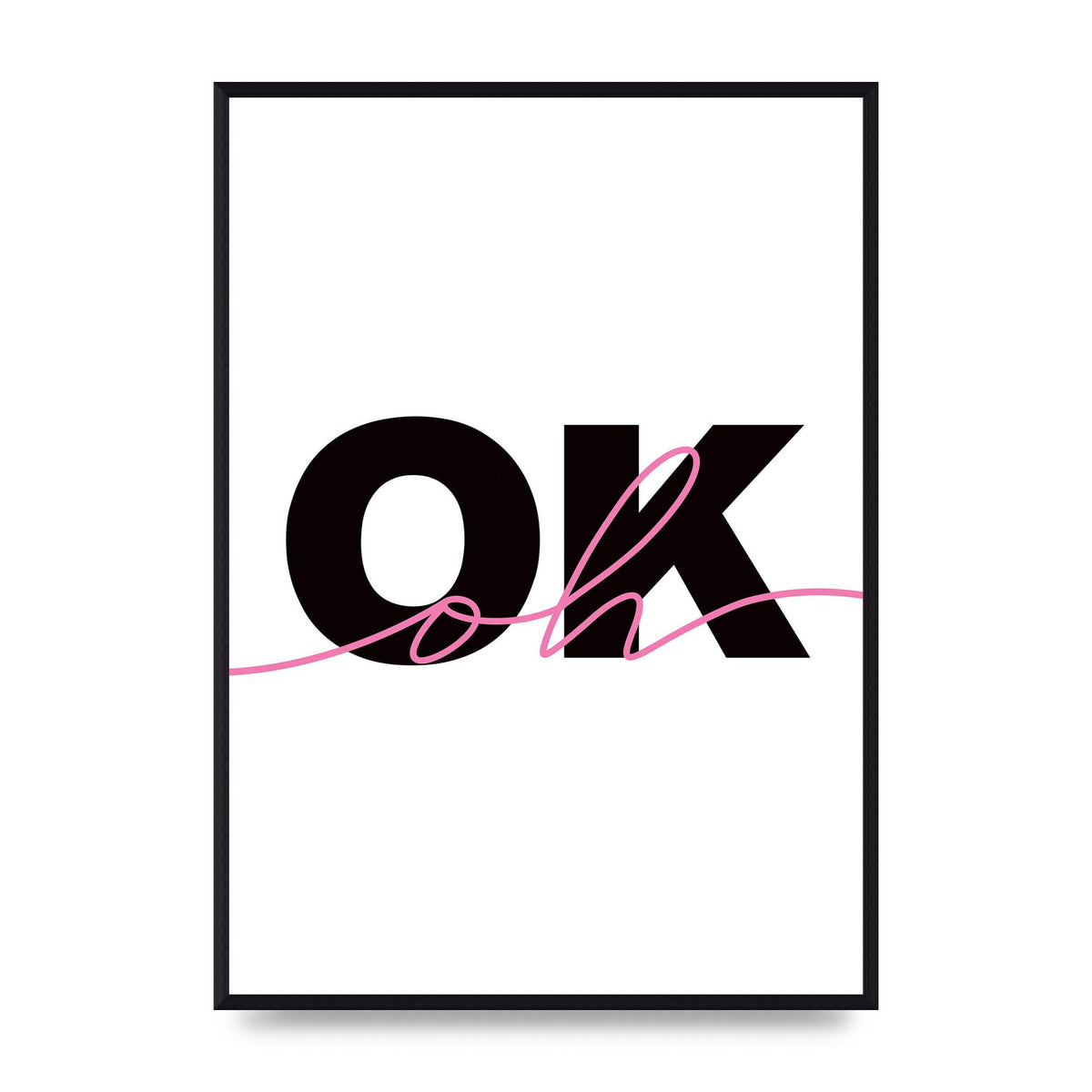 Oh Ok" Wall Art - A2 framed