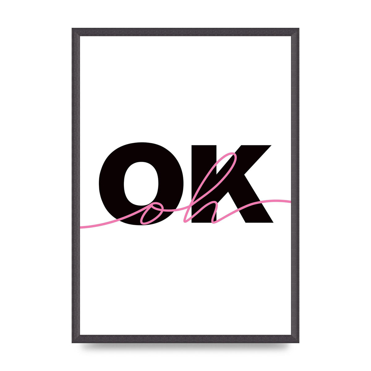 Oh Ok" Wall Art - A2 framed