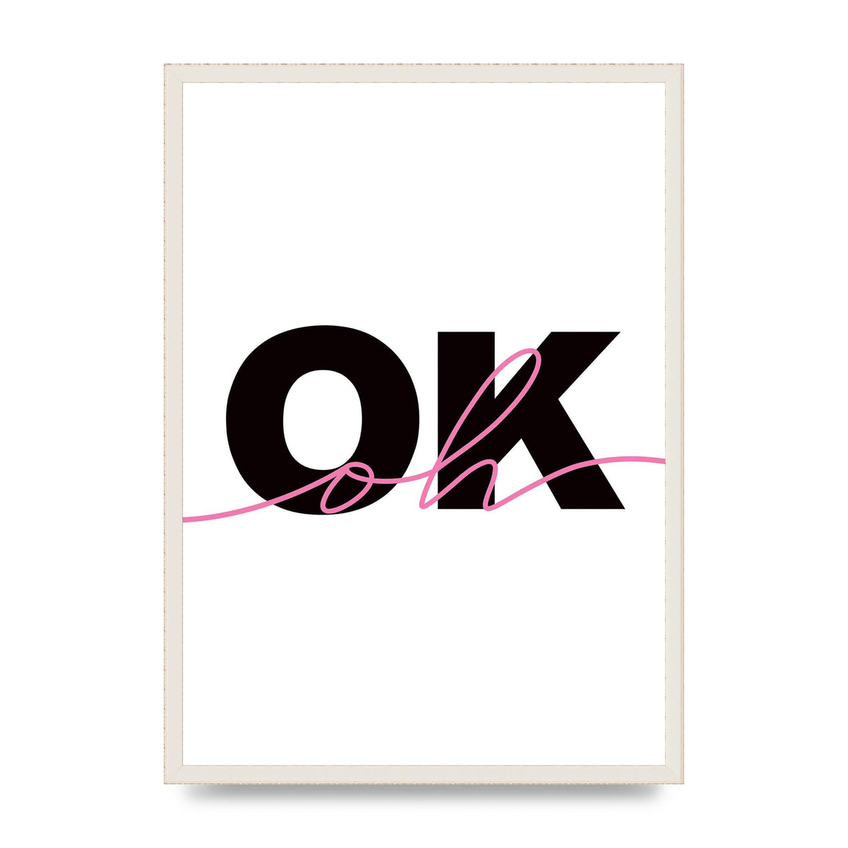 Oh Ok" Wall Art - A2 framed