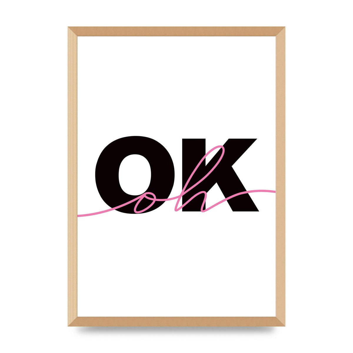 Oh Ok" Wall Art - A2 framed