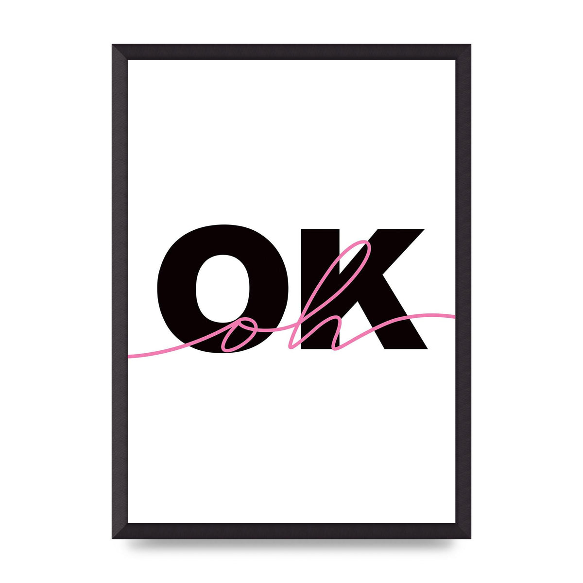 Oh Ok" Wall Art - A2 framed