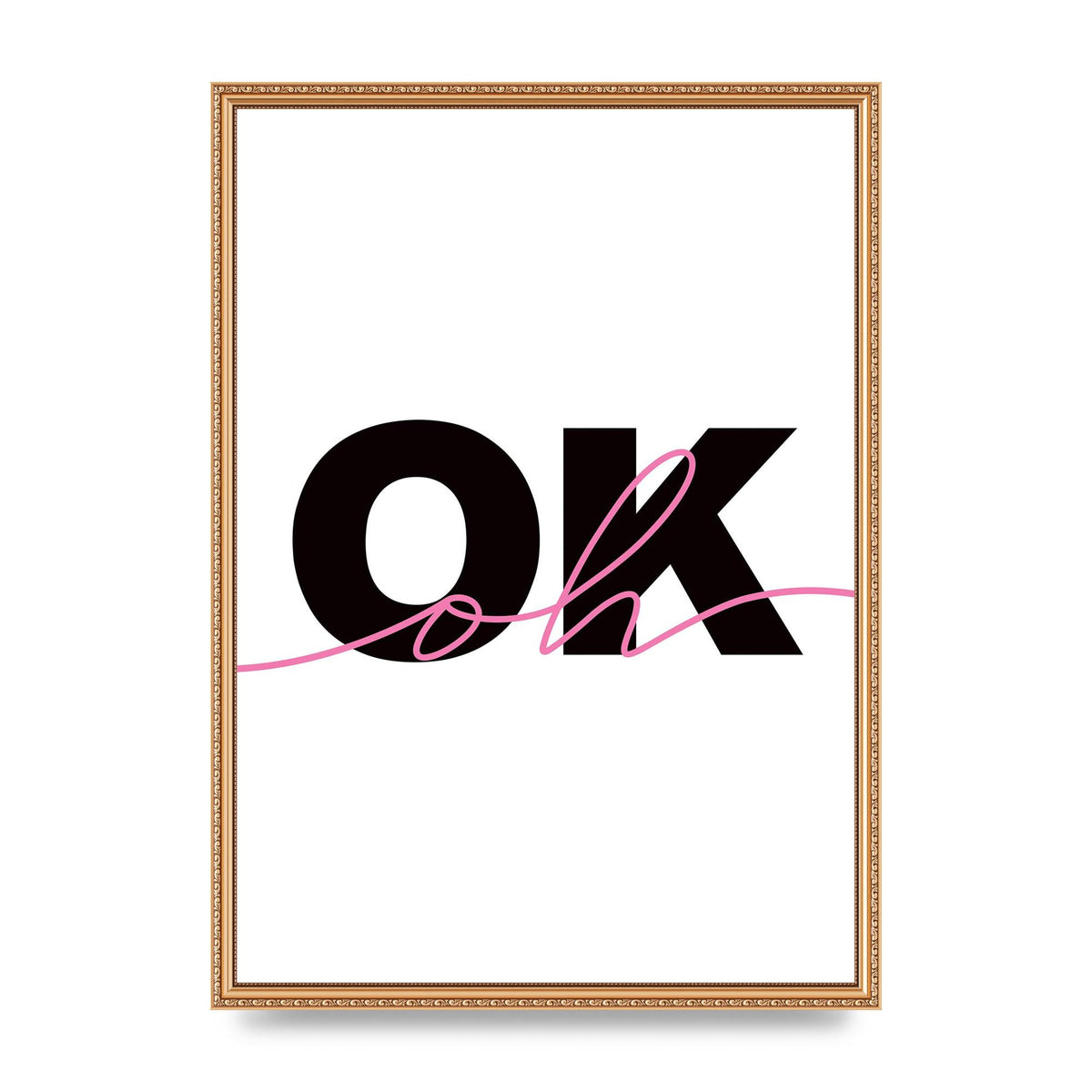 Oh Ok" Wall Art - A2 framed