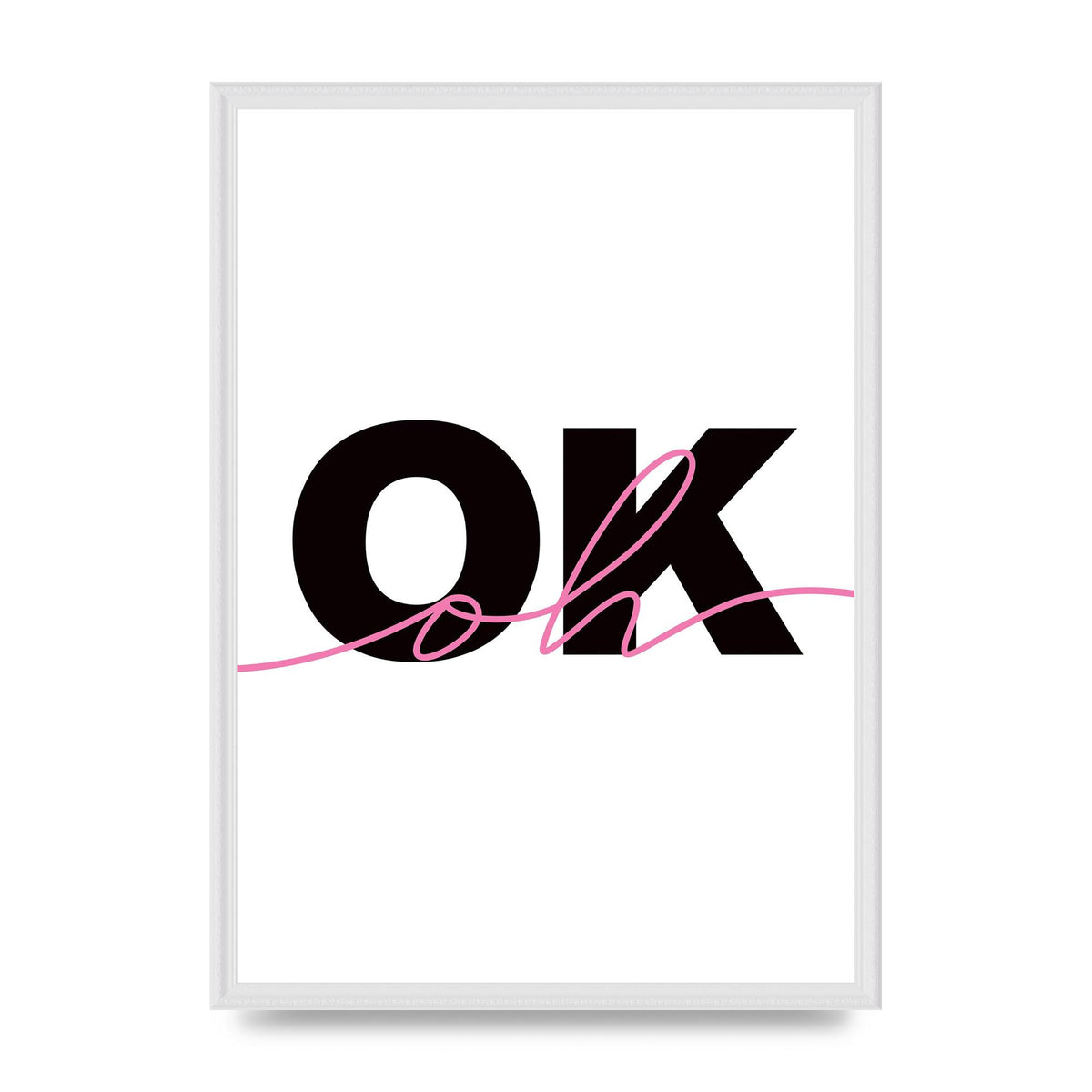 Oh Ok" Wall Art - A2 framed