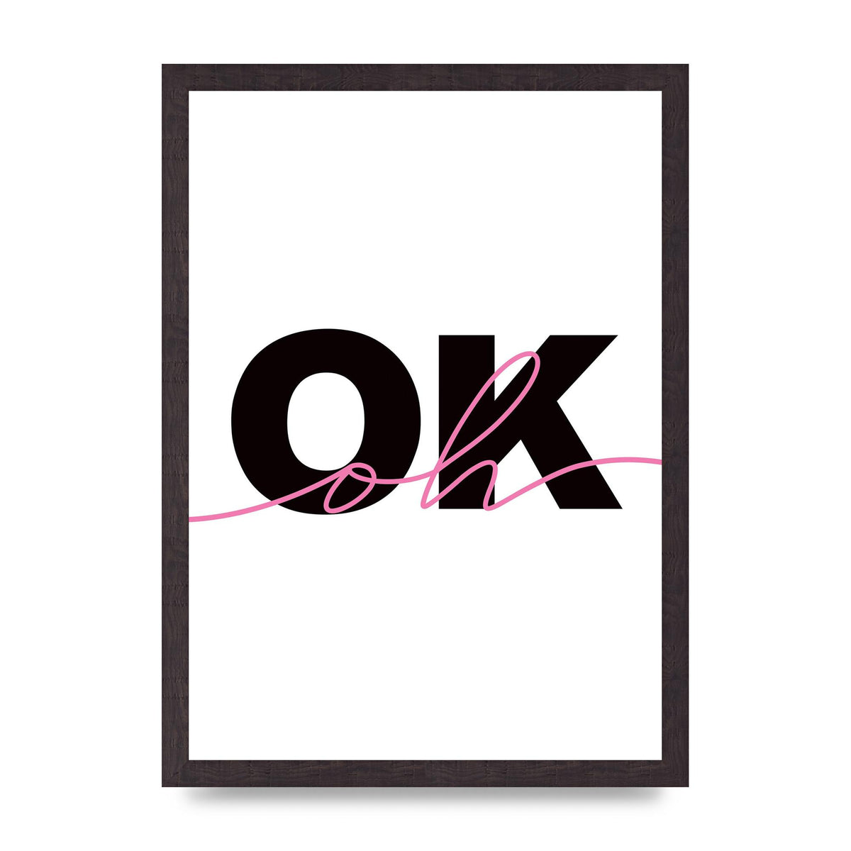 Oh Ok" Wall Art - A3 framed