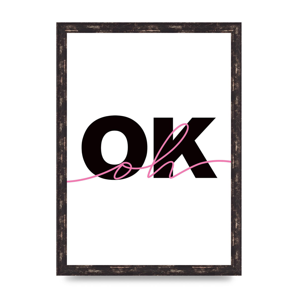 Oh Ok" Wall Art - A3 framed