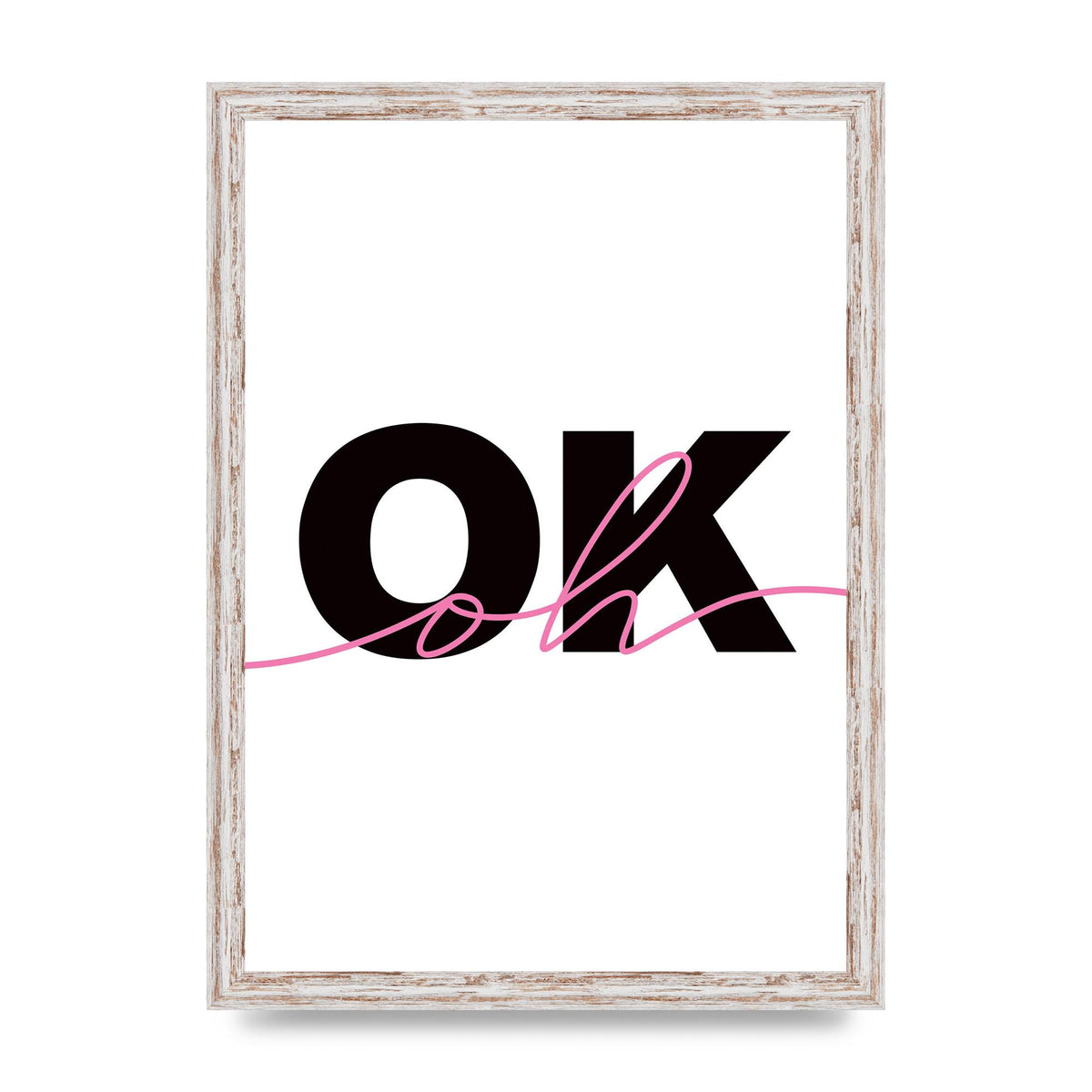 Oh Ok" Wall Art - A3 framed