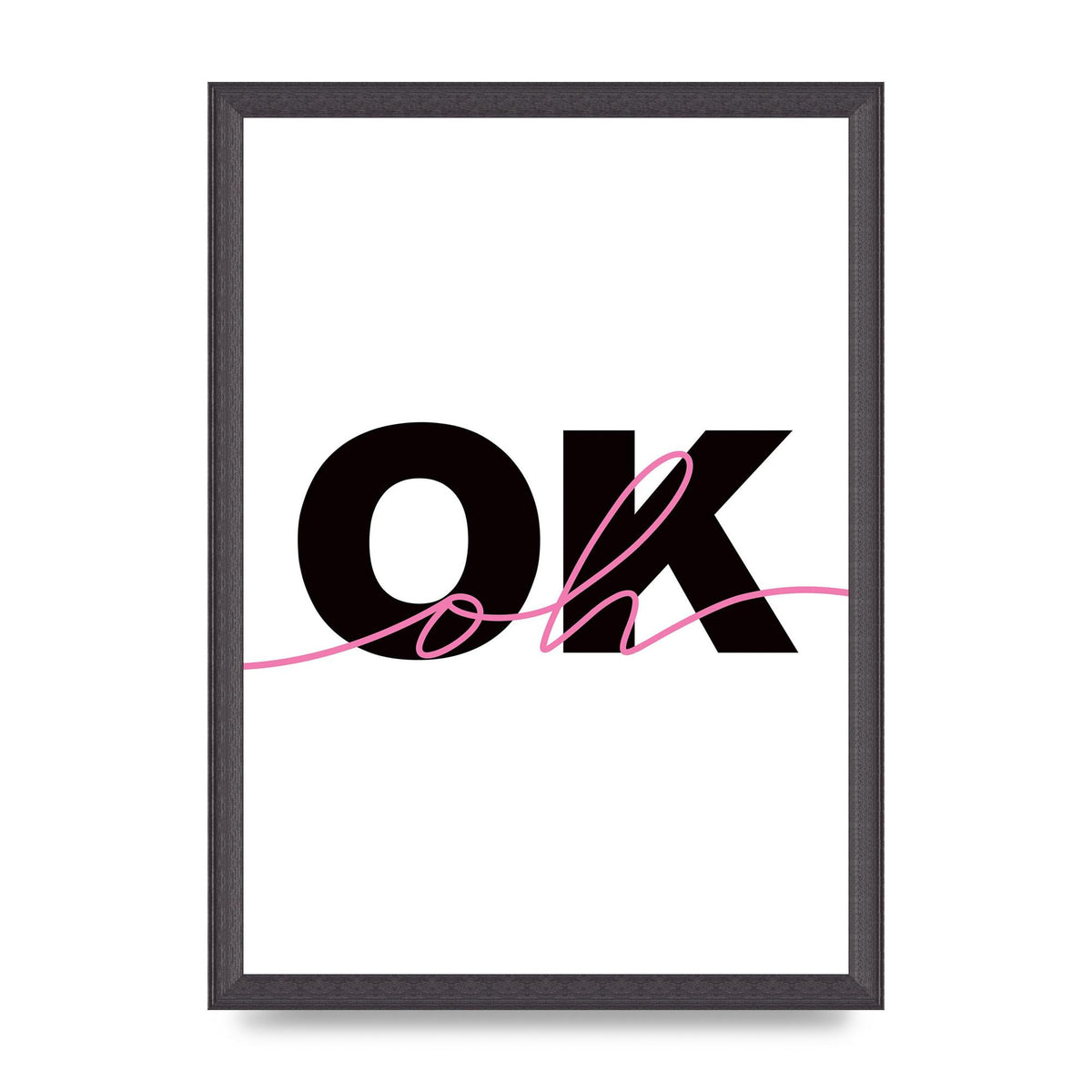 Oh Ok" Wall Art - A3 framed