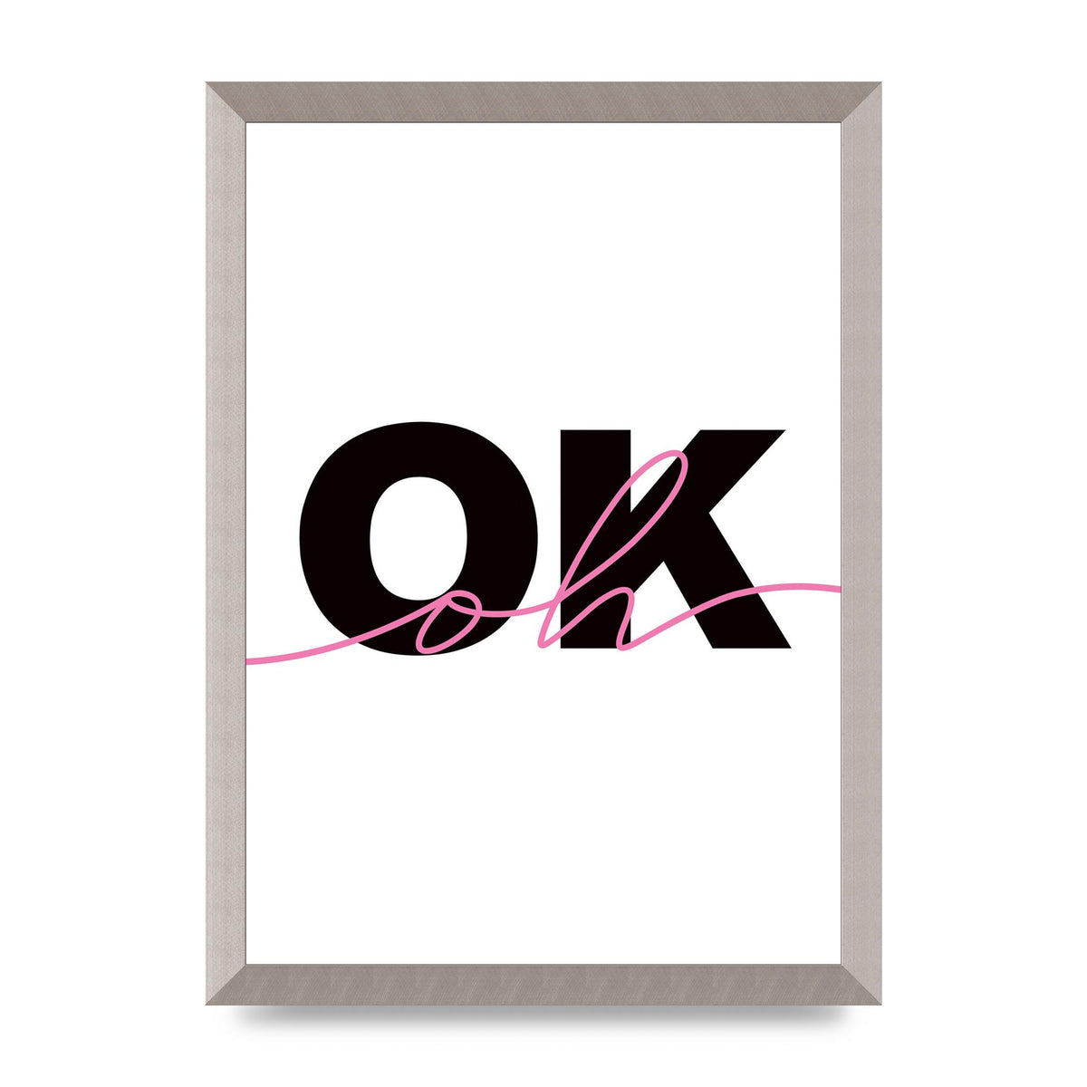 Oh Ok" Wall Art - A3 framed