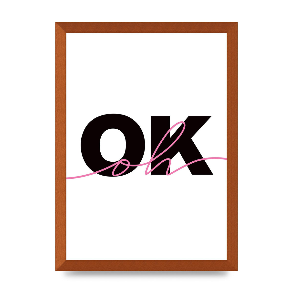 Oh Ok" Wall Art - A3 framed