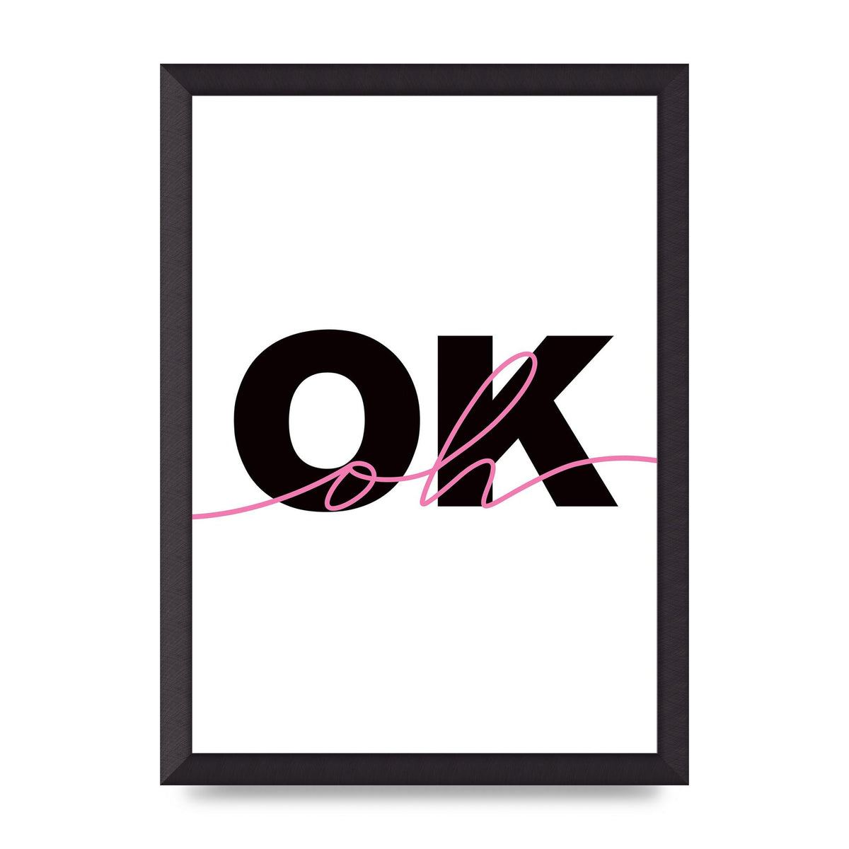 Oh Ok" Wall Art - A3 framed