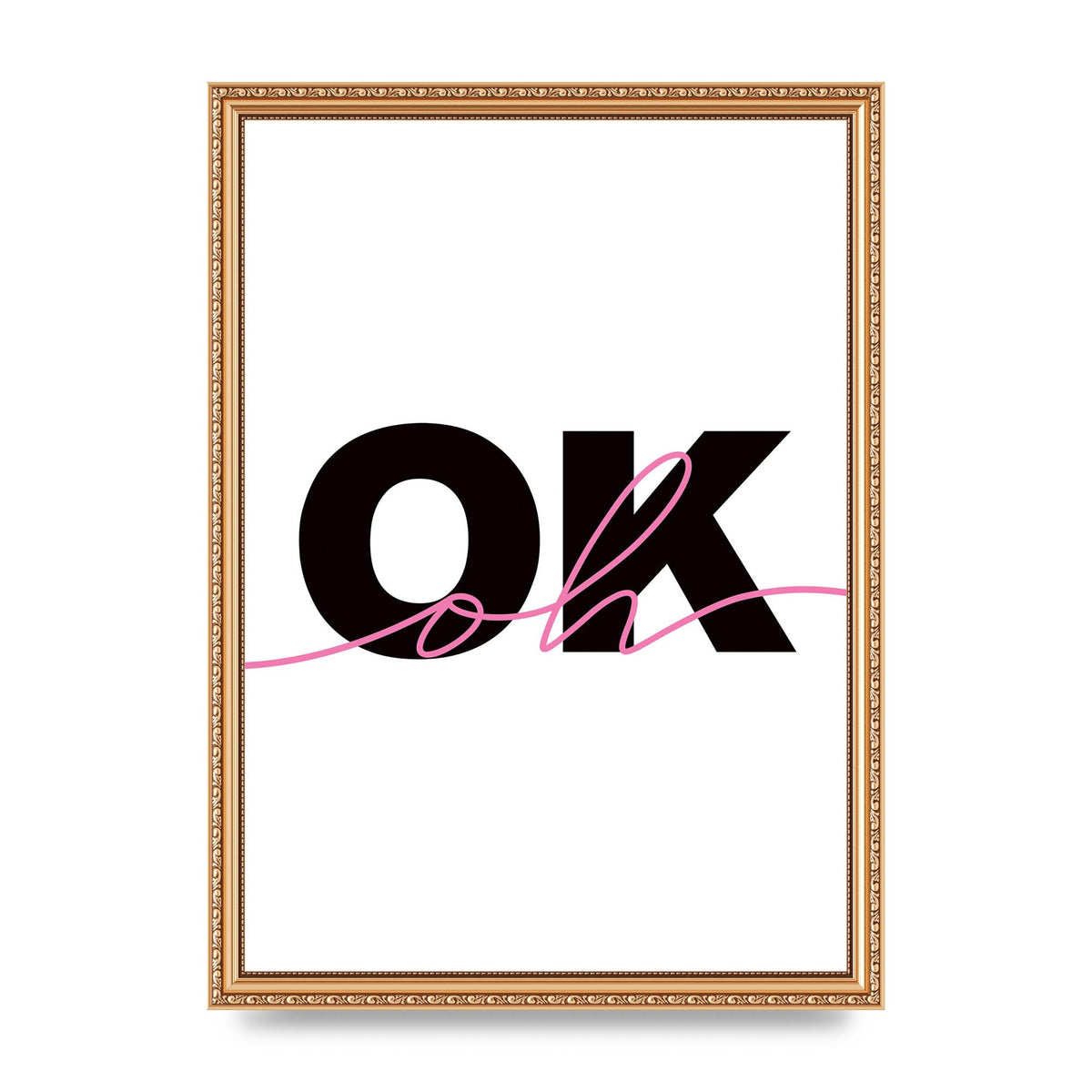 Oh Ok" Wall Art - A3 framed