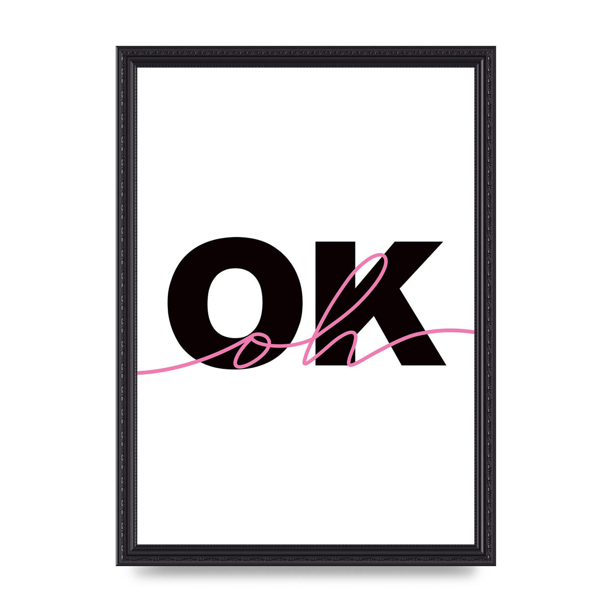 Oh Ok" Wall Art - A3 framed
