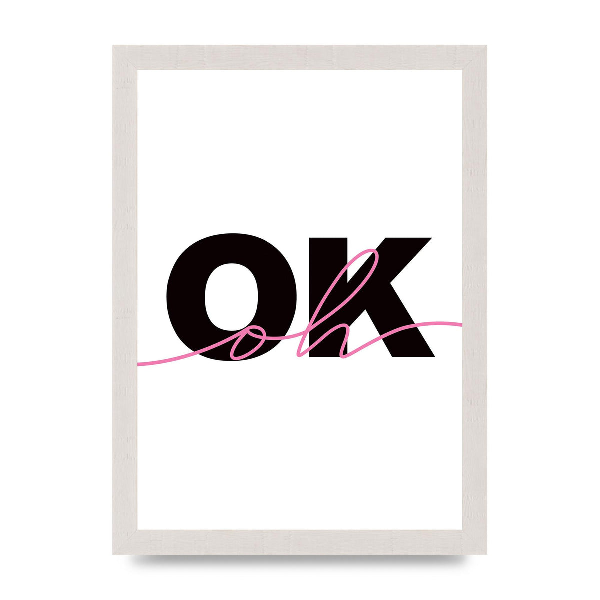 Oh Ok" Wall Art - A4 framed