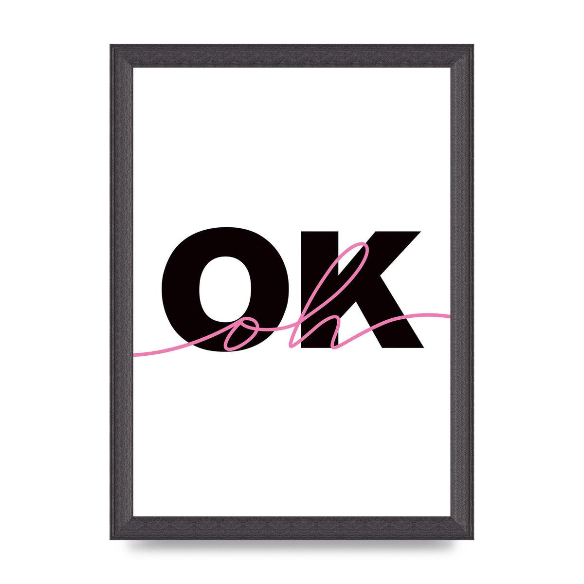 Oh Ok" Wall Art - A4 framed