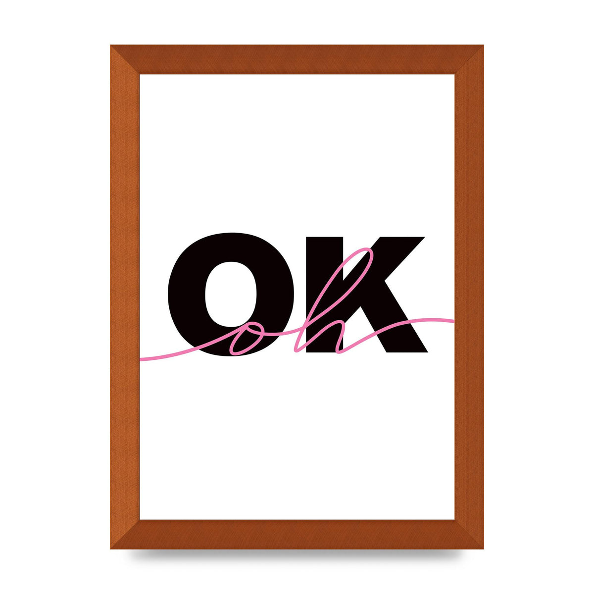 Oh Ok" Wall Art - A4 framed