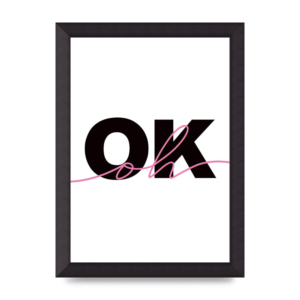 Oh Ok" Wall Art - A4 framed