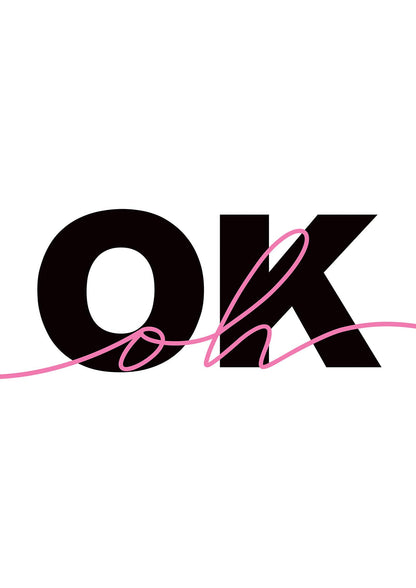 Oh Ok" Wall Art - detail