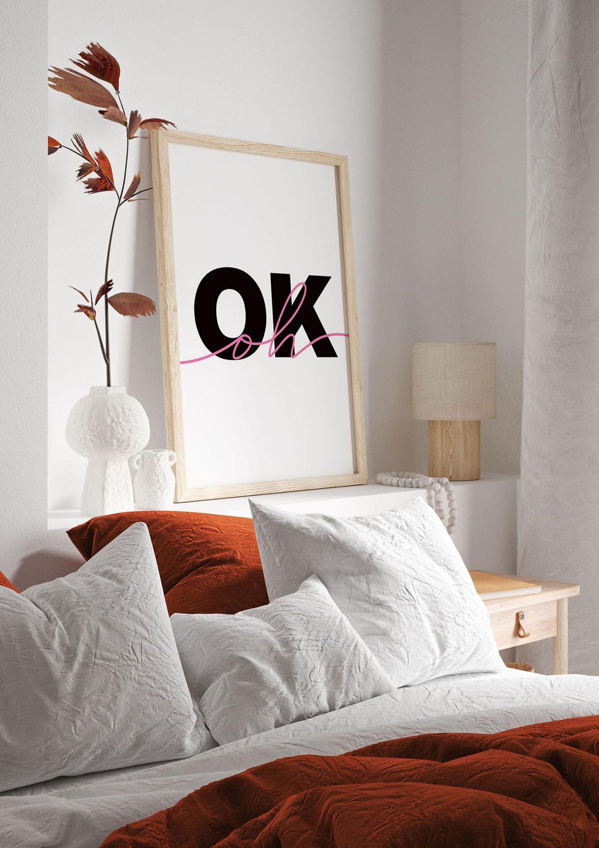 Oh Ok" Wall Art - bedroom 2