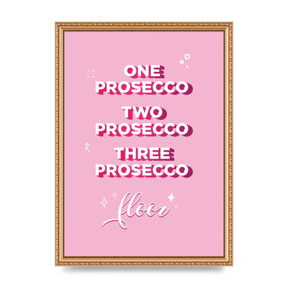 One Prosecco" Art For The Home - A3 framed