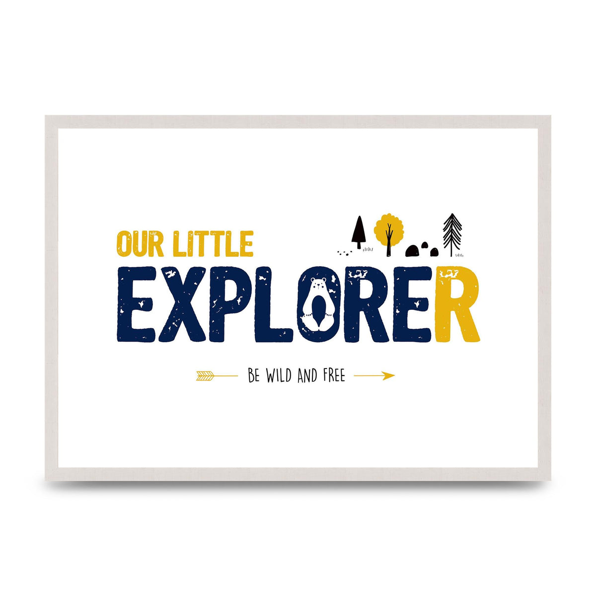 Our Little Explorer Printed Poster - A2 framed