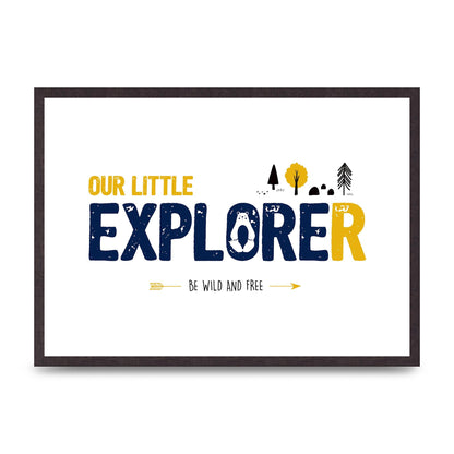 Our Little Explorer Printed Poster - A2 framed