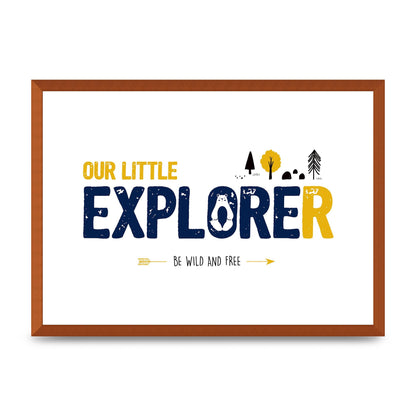 Our Little Explorer Printed Poster - A2 framed