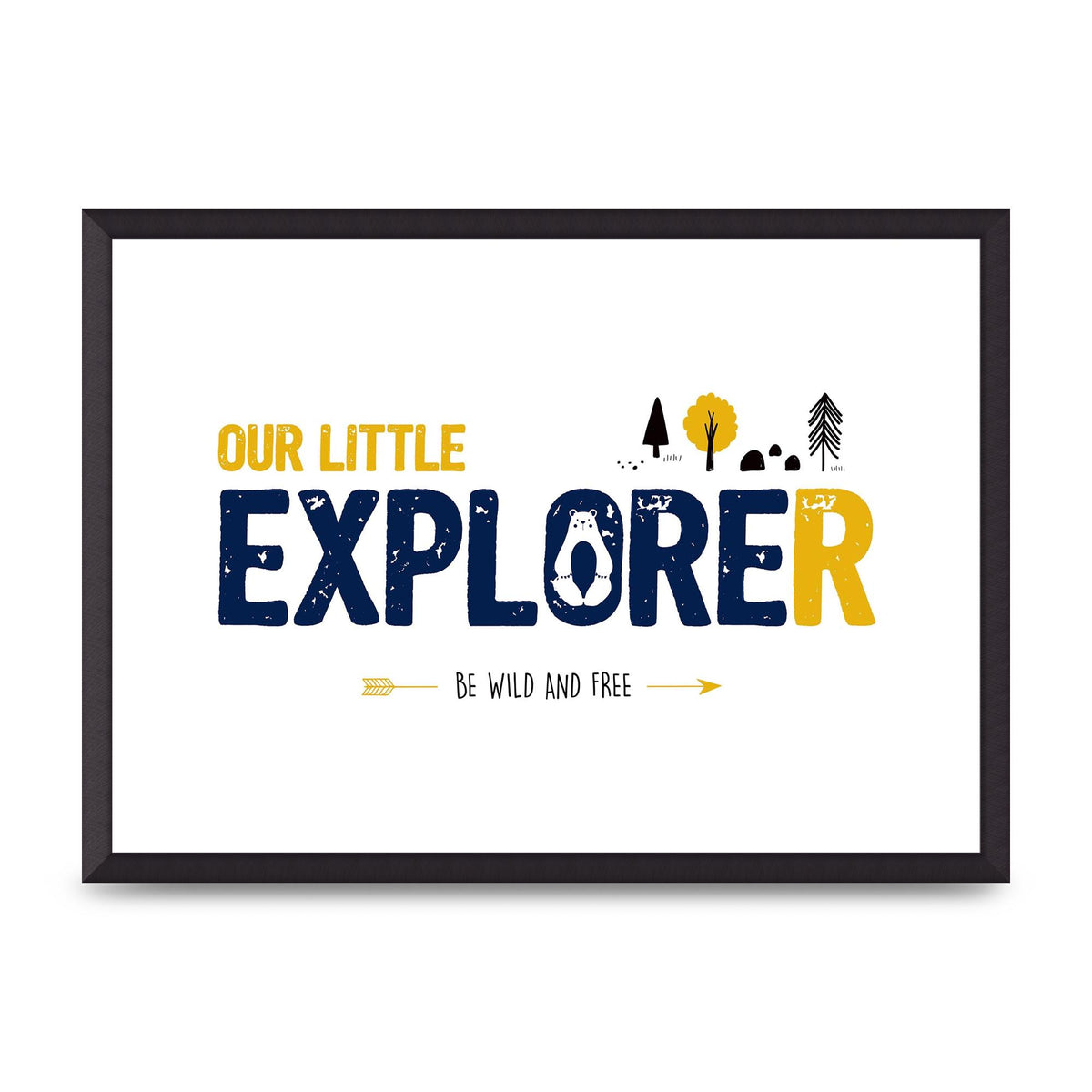 Our Little Explorer Printed Poster - A2 framed