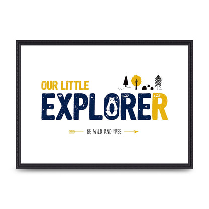 Our Little Explorer Printed Poster - A2 framed