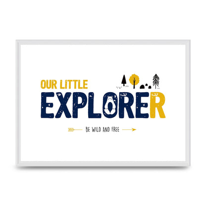 Our Little Explorer Printed Poster - A2 framed
