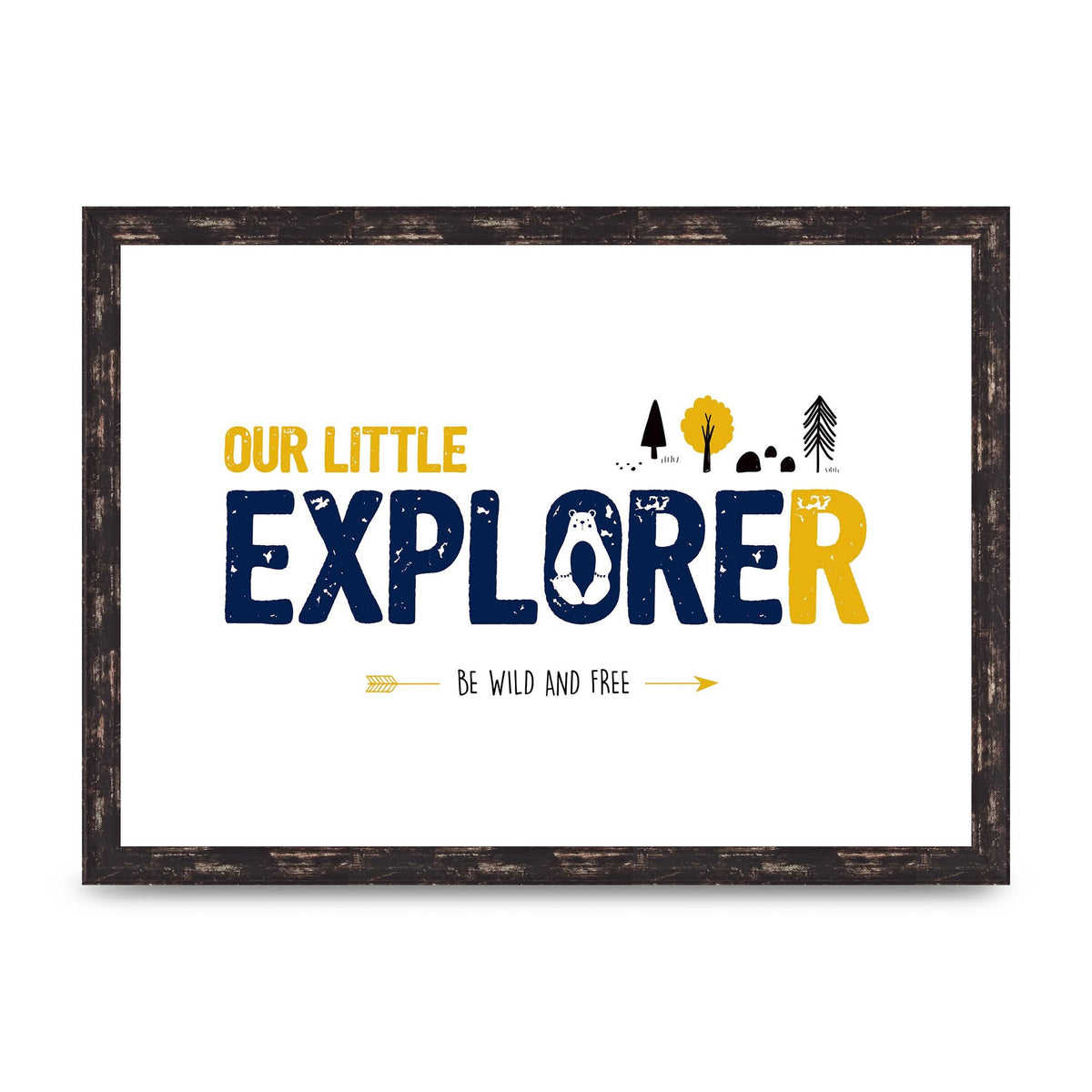 Our Little Explorer Printed Poster - A3 framed