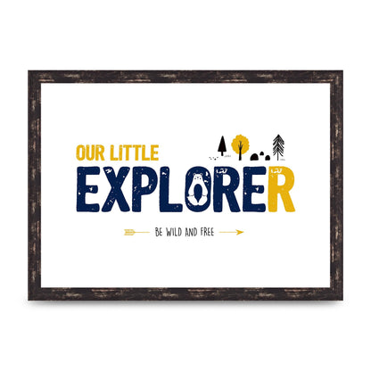 Our Little Explorer Printed Poster - A3 framed