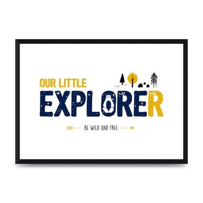 Our Little Explorer Printed Poster - A3 framed