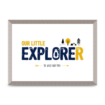 Our Little Explorer Printed Poster - A3 framed