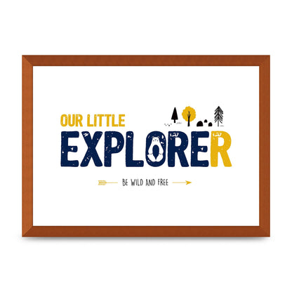 Our Little Explorer Printed Poster - A3 framed