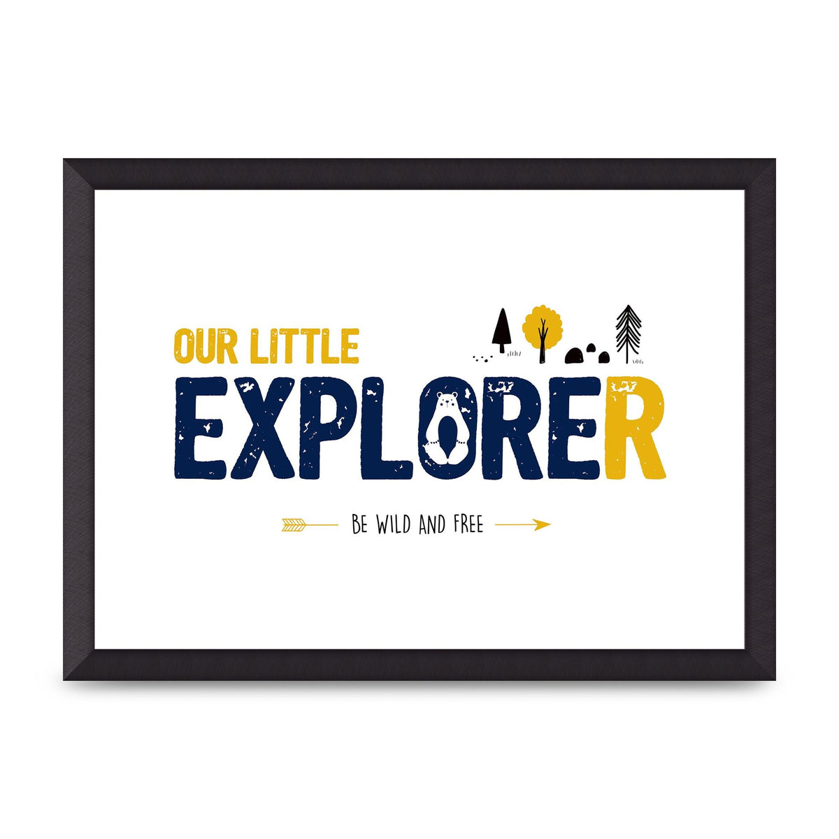Our Little Explorer Printed Poster - A3 framed